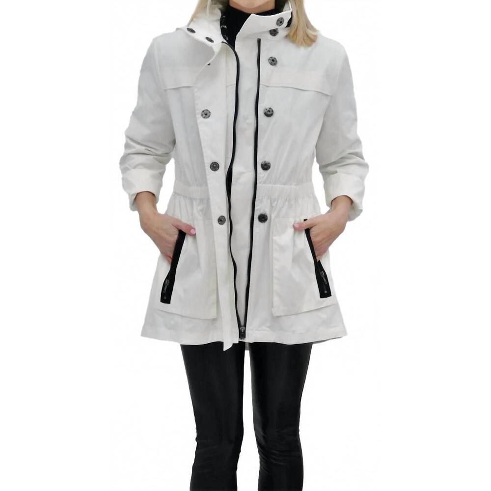 NEW CIAO-MILANO tess jacket in white/black trim